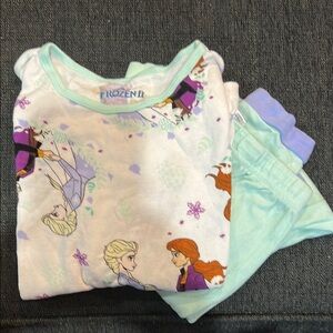 Frozen 2 Kids Pajamas - White and Blue size 10. Excellent condition.